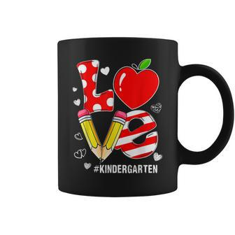 Love Kindergarten Teacher Students Heart Valentines Day Coffee Mug - Seseable