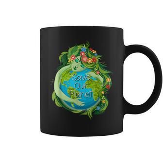 Love Morther Earth Day Save Our Planet Environment Green Coffee Mug | Mazezy