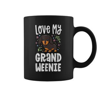 Love My Grand Weenie Dachshund Granddog Grandma Grandpa Coffee Mug | Mazezy