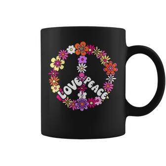 Love Peace Peace Sign 60S Retro Peace Coffee Mug - Seseable