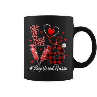 Love Registered Nurse Valentines Day Flannel Gift Nurse Coffee Mug - Seseable