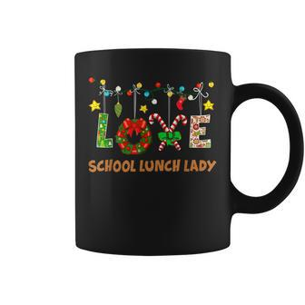 Love School Lunch Lady Teacher Christmas Light Coffee Mug - Thegiftio UK