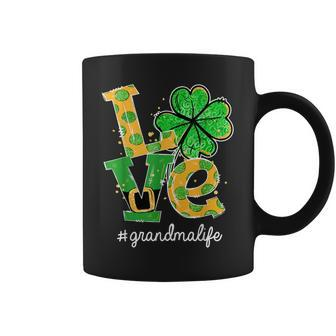 Love Shamrock Grandma Life Cute St Patricks Day Coffee Mug - Thegiftio UK