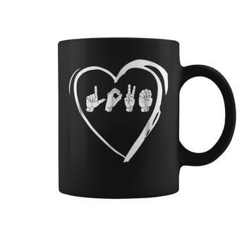 Love Sign Language Heart Asl Valentines Day Gift Coffee Mug | Mazezy