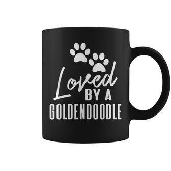 Loved By A Goldendoodle Gift For Dog Mom Or Dad Coffee Mug | Mazezy
