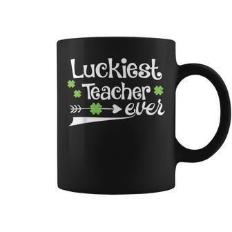 Luckiest Teacher Ever St Pattys Day Teachers Shirt Coffee Mug | Mazezy
