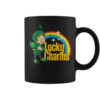 Lucky Charm Leprechaun Rainbow Shamrock St Paddys Day Coffee Mug | Mazezy