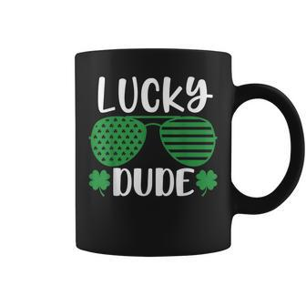 Lucky Dude St Patricks Day Sunglasses With Shamrock Coffee Mug - Thegiftio UK