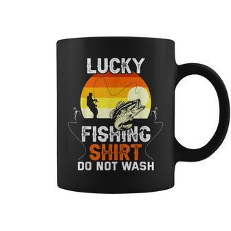 Lucky Fishing Dad Granddad Fishing Lover Fisherman Coffee Mug | Mazezy