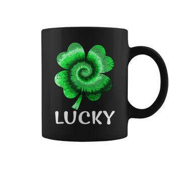 Lucky St Patricks Day St Paddys Outfit Shamrock Tie Dye Coffee Mug - Thegiftio
