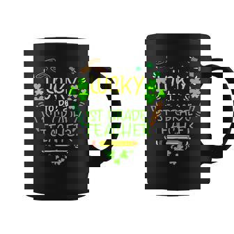 Lucky To Be A 1St Grade Teacher Shamrock St Patricks Day Coffee Mug - Seseable