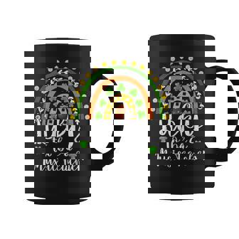 Lucky To Be A Music Teacher Rainbow St Patricks Day Coffee Mug - Seseable