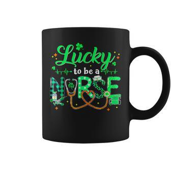 Lucky To Be A Nurse St Patricks Day Lucky Nurse Shamrock Coffee Mug - Seseable