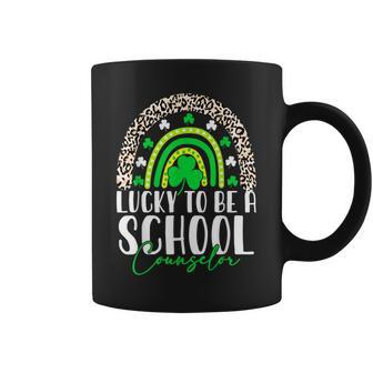 Lucky To Be A School Counselor Rainbow St Patricks Day Coffee Mug - Thegiftio UK