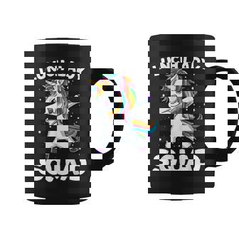 Lunch Lady Squad Dabbing Unicorn Funny Lunch Ladies Gift Coffee Mug | Mazezy