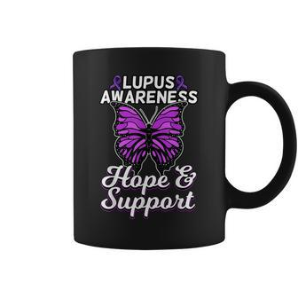 Lupus Awareness Shirt Butterfly Ribbon World Lupus Day Gift Coffee Mug | Mazezy