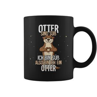 Lustiges Otter Tassen: Ich Bin Süß, Also Bin Ich Ein Otter - Schwarz - Seseable