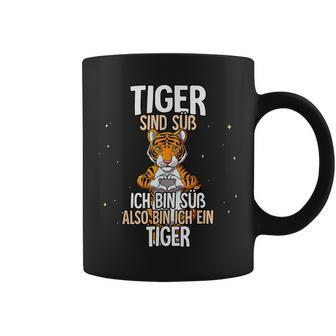 Lustiges Tiger Tassen Tiger sind süß, also bin ich ein Tiger, Witziges Spruch-Tassen - Seseable