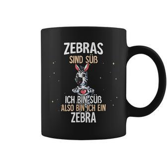Lustiges Zebra Slogan Tassen Zebras Sind Süß in Schwarz - Seseable