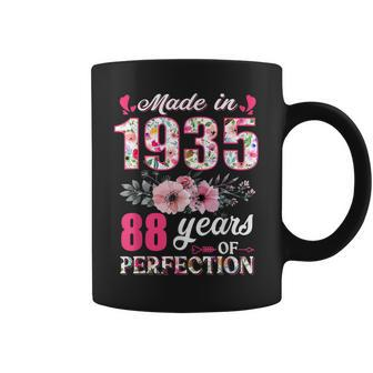 Made In 1935 Floral 88 Year Old 88Th Birthday Gifts Women Coffee Mug | Mazezy