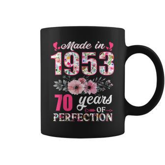 Made In 1953 Floral 70 Year Old 70Th Birthday Gifts Women Coffee Mug | Mazezy