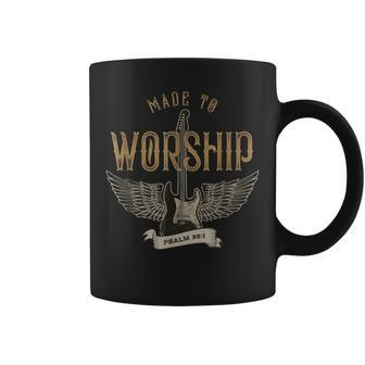 Made To Worship Psalm 95 1 Christian Worship Bible Verse Coffee Mug | Mazezy