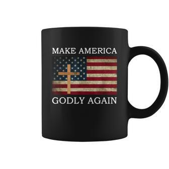 Make America Godly Again American Flag Shirt Coffee Mug - Thegiftio UK