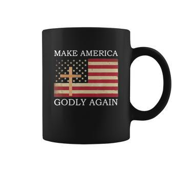 Make America Godly Again American Flag V2 Coffee Mug - Thegiftio UK