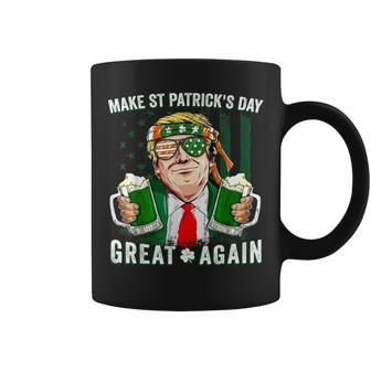 Make St Patricks Day Great Again Leprechaun Trump Beer Coffee Mug - Seseable