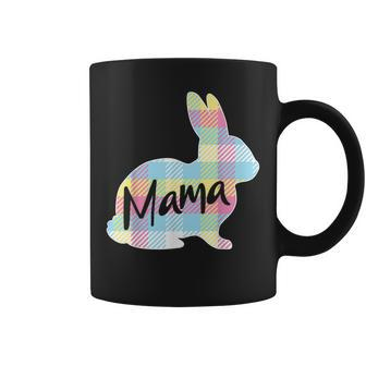 Mama Bunny Rabbit Pastel Plaid Mother Mommy Mom Easter Coffee Mug | Mazezy