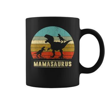 Mama Dinosaur Mamasaurus 2 Two Kids Family Christmas Coffee Mug | Mazezy CA