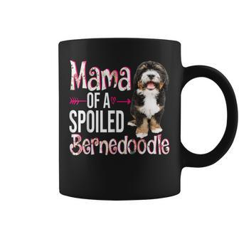 Mama Of A Spoiled Bernedoodle Happy Mothers Day Floral Dog Coffee Mug - Thegiftio UK