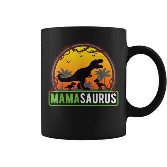 Mamasaurus T-Rex Mama 2 Kinder Dino Mutter Muttertag Tassen - Seseable