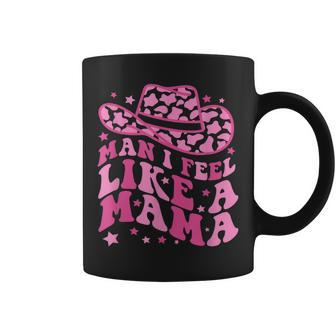 Man I Feel Like A Mama Cowgirl Mom Pink Leopard Mothers Day Coffee Mug | Mazezy