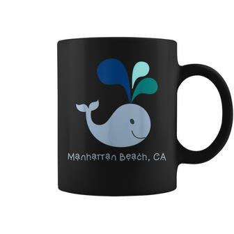 Manhattan Beach Ca Cute California Whale Lover Cartoon Coffee Mug | Mazezy