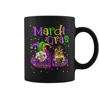 Mardi Gras 2023 Girls Mask Beads Carnival Party Gnome Coffee Mug - Seseable