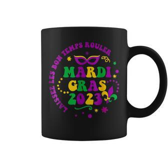 Mardi Gras 2023 Laissez Les Bons Retro Tuesday Fat Coffee Mug - Seseable