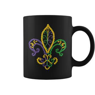 Mardi Gras Fleur De Lis Beads Carnival 2023 Mardi Gras Part Coffee Mug - Seseable