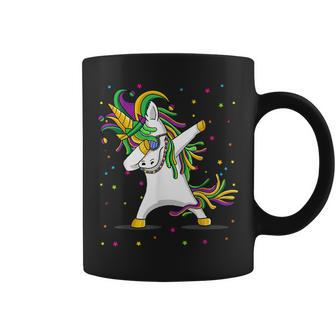 Mardi Gras Flossing Unicorn Jester Hat Unicorn Funny Coffee Mug - Seseable