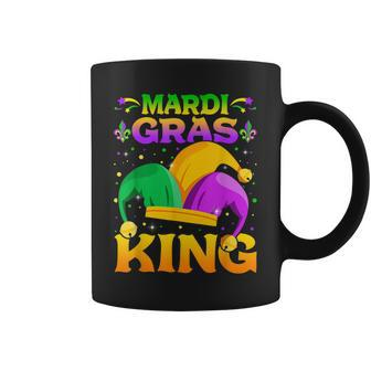Mardi Gras King Funny Carnival Party Mask Beads Jester Coffee Mug - Seseable