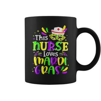 Mardi Gras Nurse This Nurse Loves Mardi Gras Funny Colorful Coffee Mug - Seseable