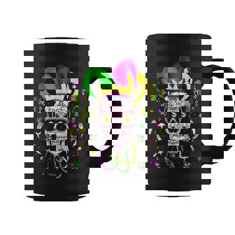 Mardi Gras Skull Funny Party Mask Parade Coffee Mug - Seseable