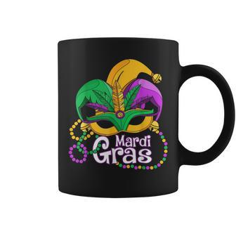 Mardi Gras T Mardi Gras 2023 Beads Mask Feathers V2 Coffee Mug - Thegiftio UK