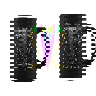 Mardi Gras Tuxedo Costume Funny Carnival Parade Design V3 Coffee Mug - Seseable