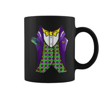 Mardi Gras Tuxedo Suit Party Vest Carnival Parade Costume Coffee Mug - Seseable