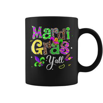 Mardi Gras Yall Funny Vinatage New Orleans Party Carnival Coffee Mug - Seseable
