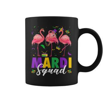 Mardi Squad Jester Flamingo Mardi Gras Fat Tuesday Parade Coffee Mug - Seseable