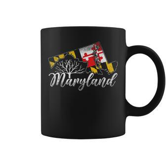 Maryland Flag And Pride Home Family Vintage Maryland Coffee Mug - Seseable