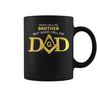 Masonic Some Call Me Dad Square & Compass Freemason Coffee Mug - Seseable