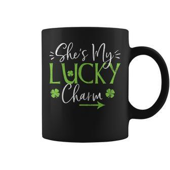 Matching Couple St Patricks Day Gift Shes My Lucky Charm Coffee Mug | Mazezy